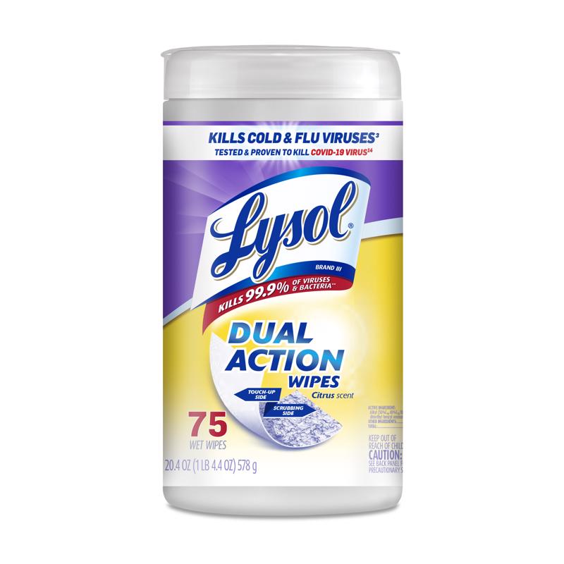 LYSOL DUL ACT WIPES 75PK