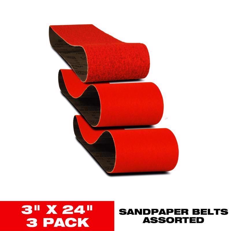 SANDING BELT 3X24" 3PK