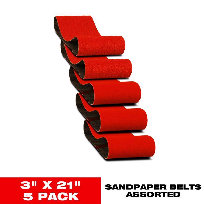 SANDING BELT 3X21" 5PK