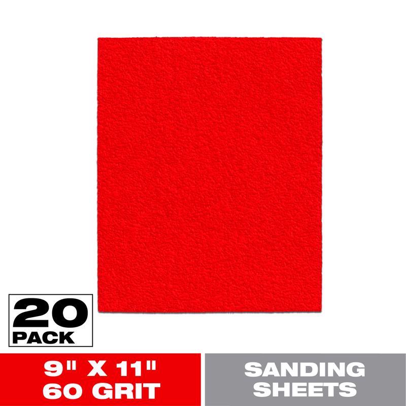 SANDING SHEET 60GRT 20PK
