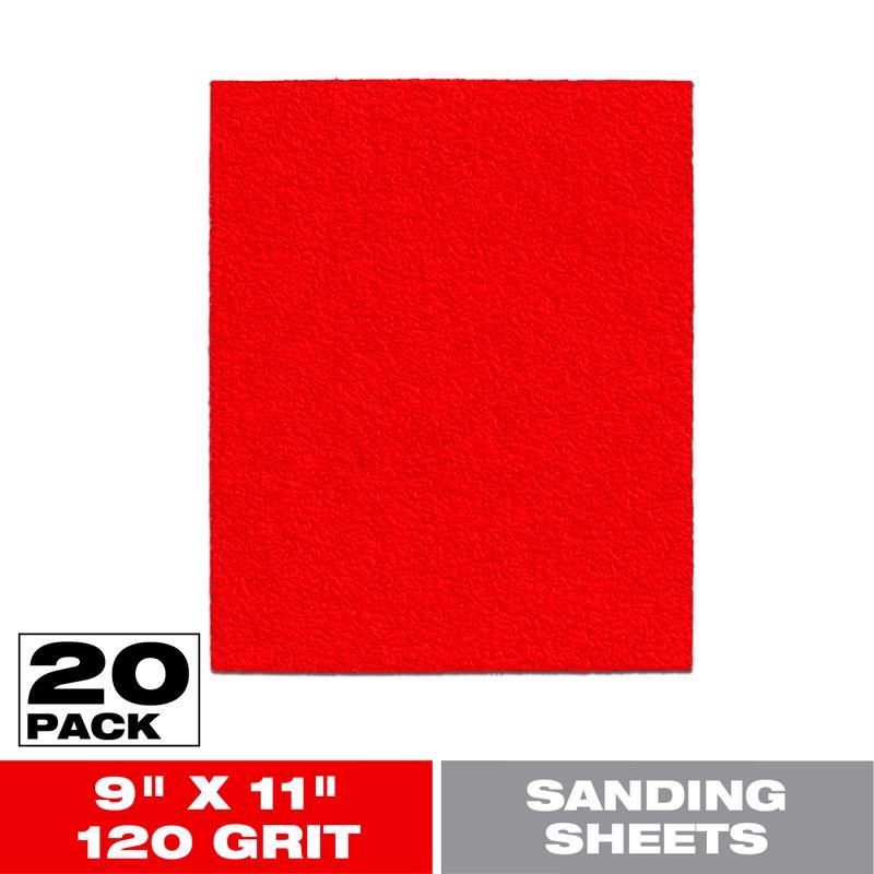 SANDING SHEET 120GR 20PK