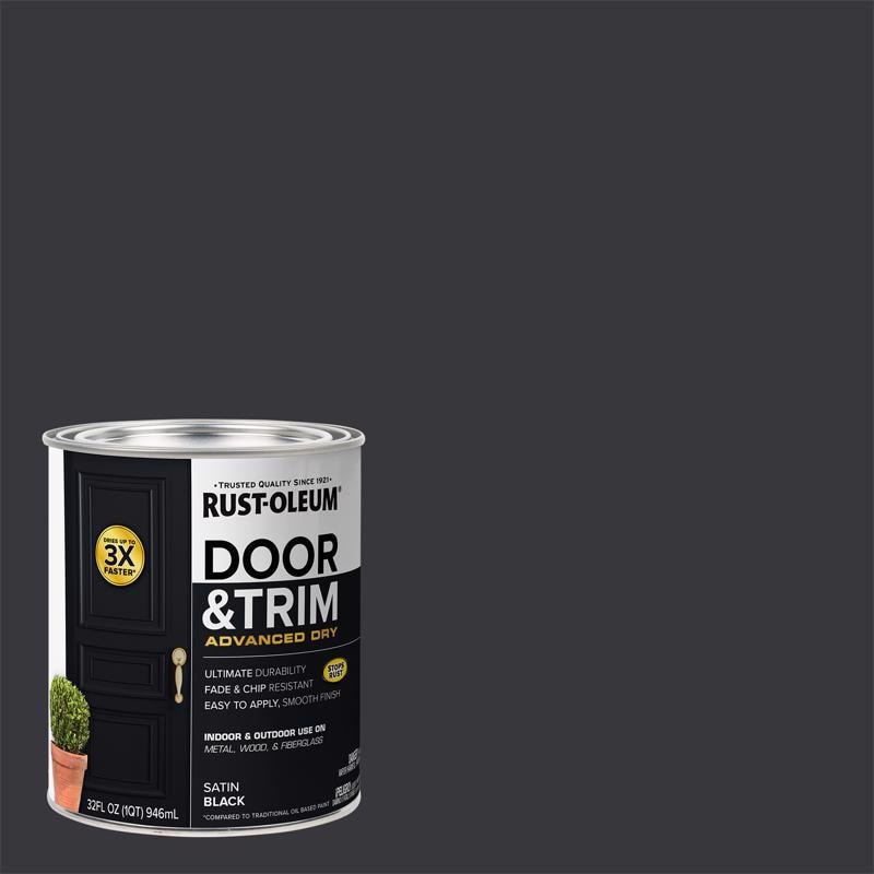 DOOR PAINT SATIN BLK 1QT
