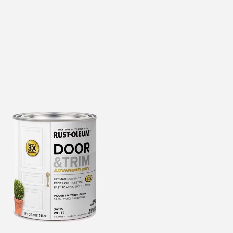 DOOR PAINT SATIN WHT 1QT