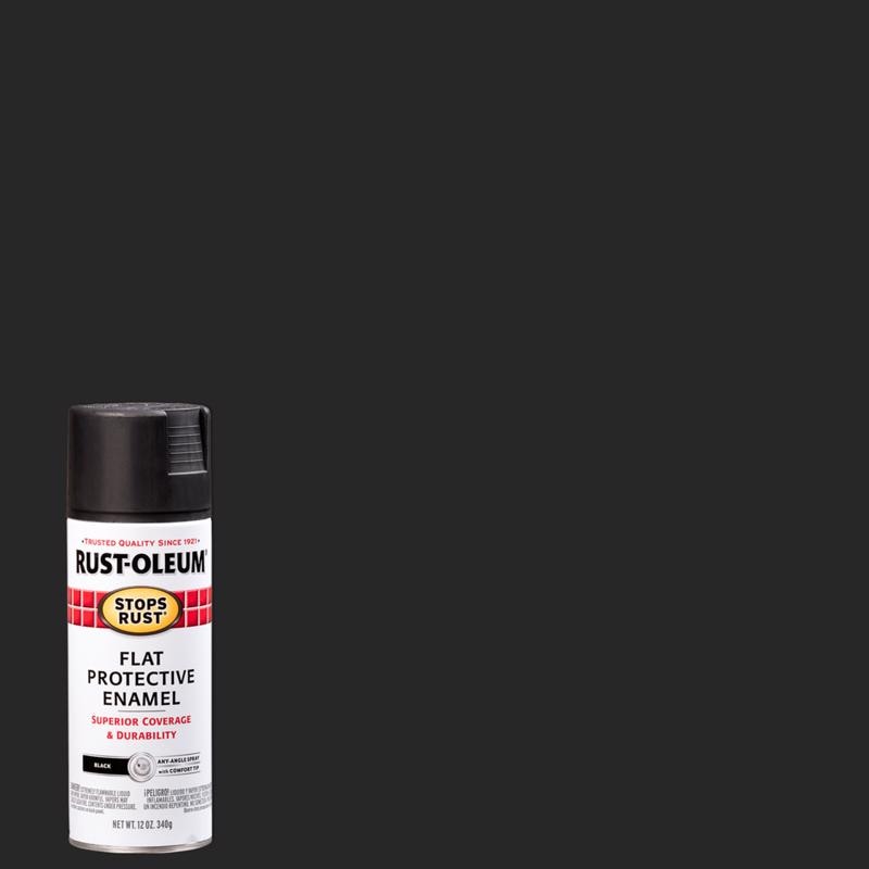 SPRYPAINT FLATBLACK 12OZ