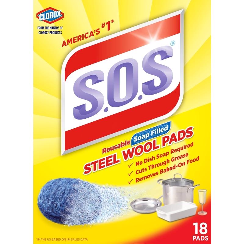 SOS SCRUBBER PADS 18PK