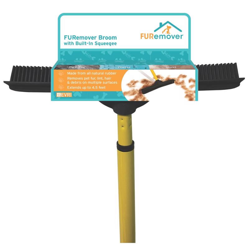 BROOM UPRIGT YLW/BLK 12"