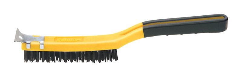 WIRE BRUSH W/SCRAPR13.5"