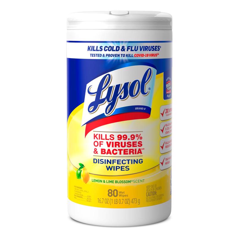 LYSOL WIPES LEM&LIME80CT