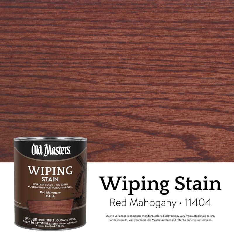 WIPE STAIN RED MAHG 1QT