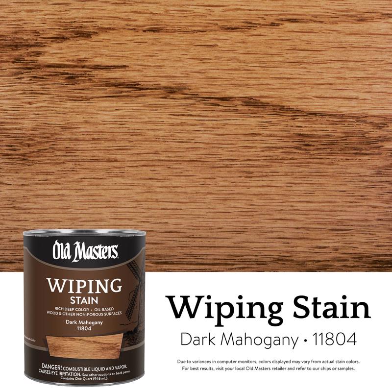 WIPE STAIN DRK MAHG 1QT