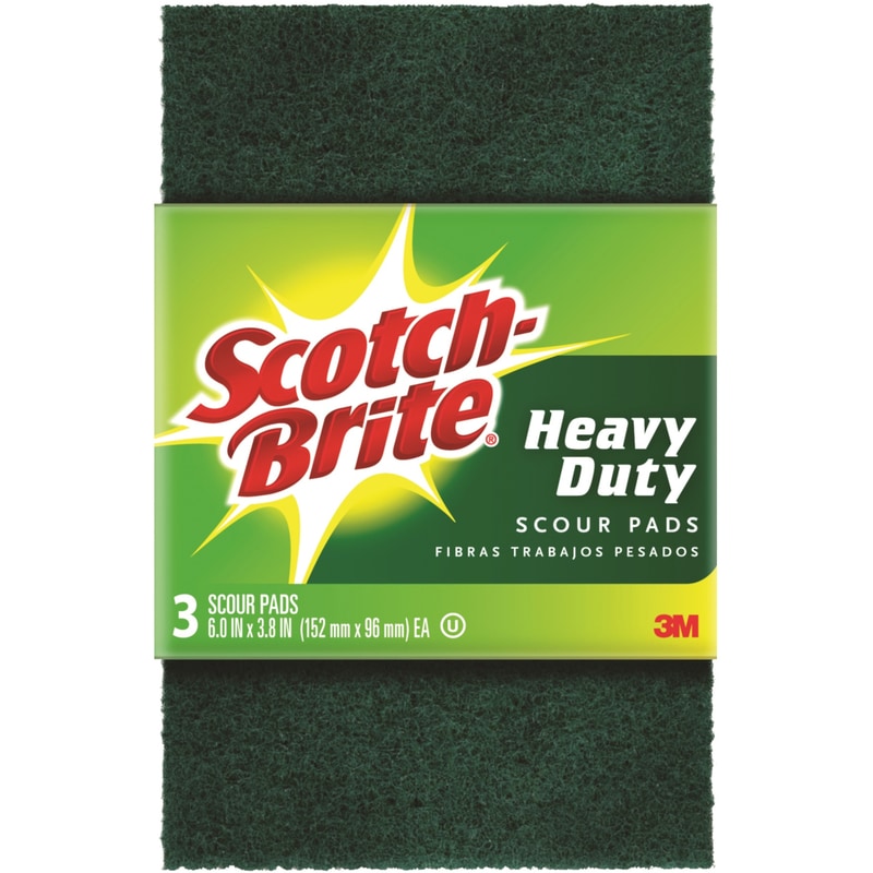 SCOUR PAD HVY DTY 4X6PK3