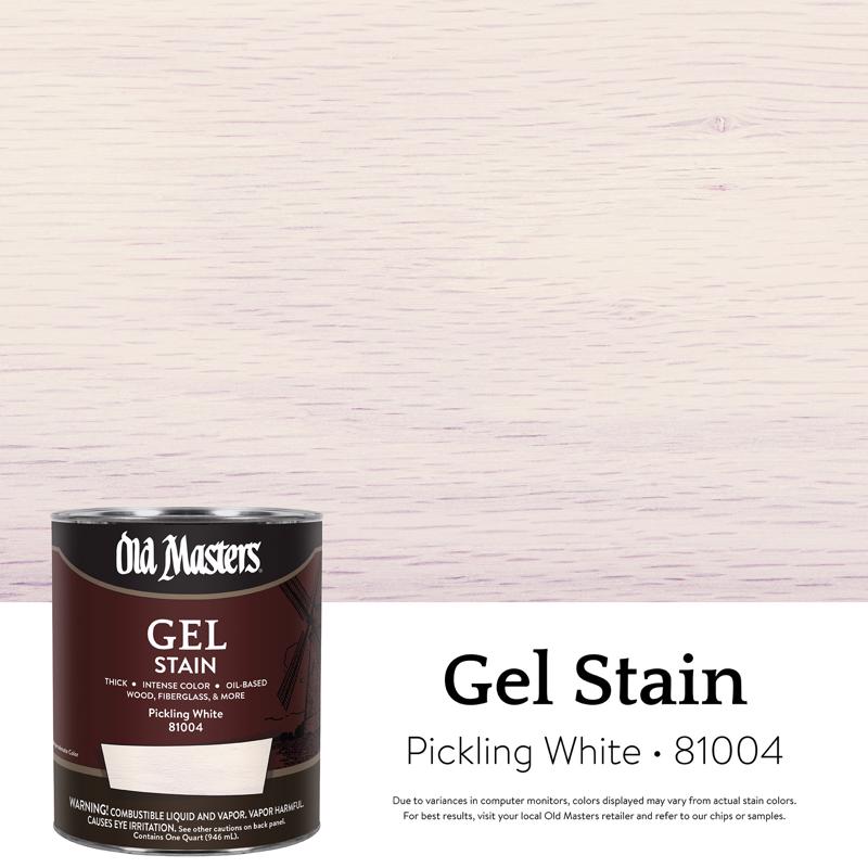 GEL STAIN PCKLNG WHT 1QT