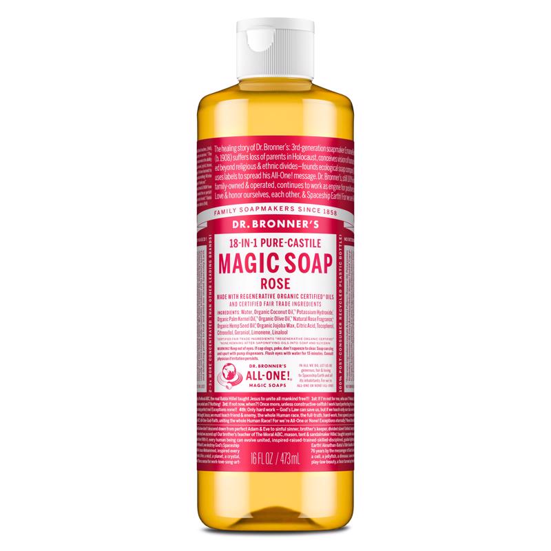 CASTILE SOAP ROSE 16OZ