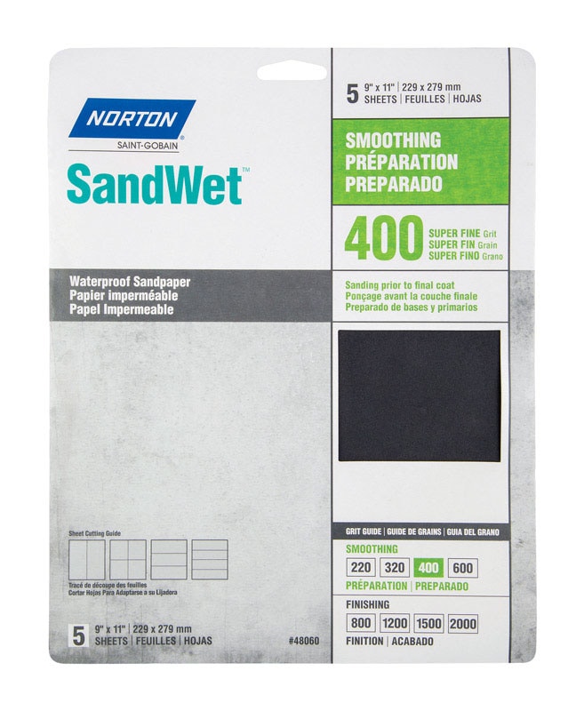 SANDPAPR 9X11" 400G 5PK