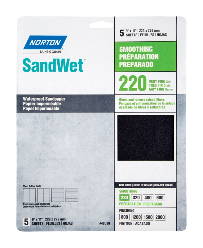 SANDPAPER WTRPRF 220G5PK