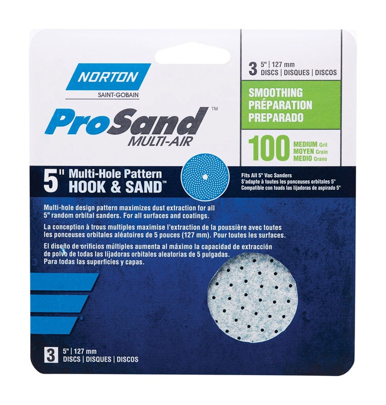 SAND DISC 5" 100GRIT 3PK