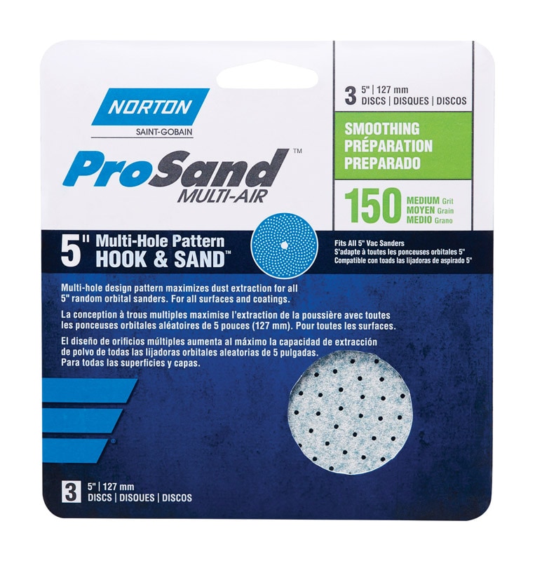 SAND DISC 5" 150GRIT 3PK