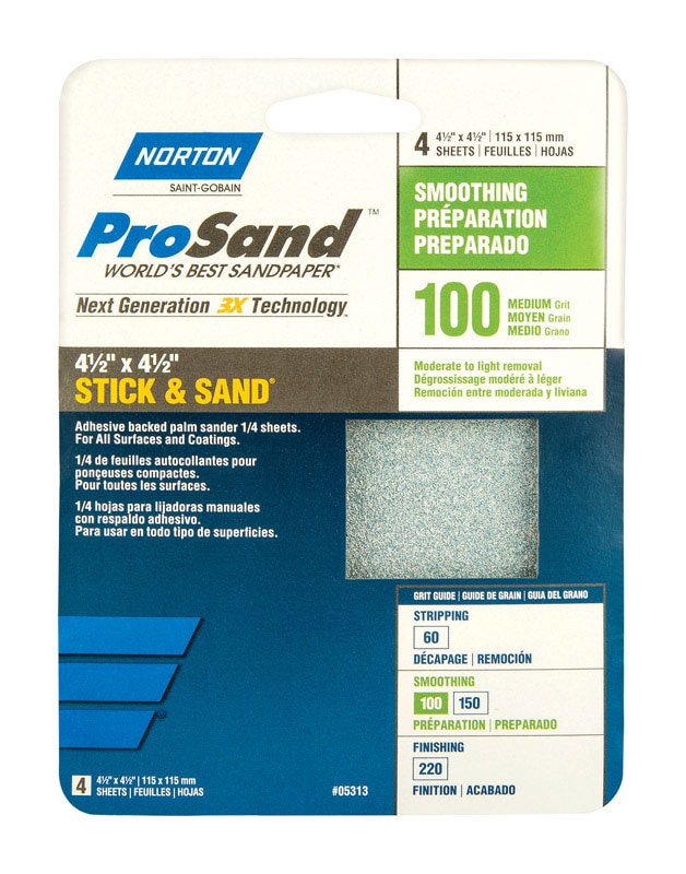 SANDING SHEET 100GRT 4PK