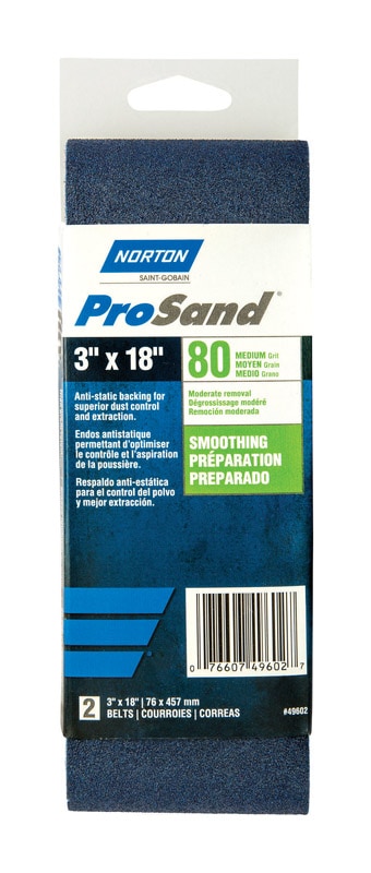 SAND BELT 3X18" 80GRT2PK