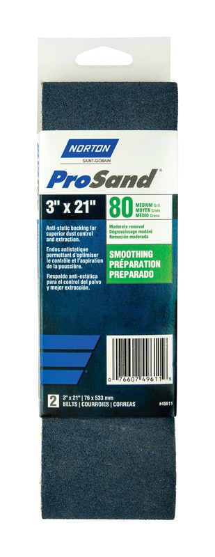 SAND BELT 3X21" 80GRT2PK