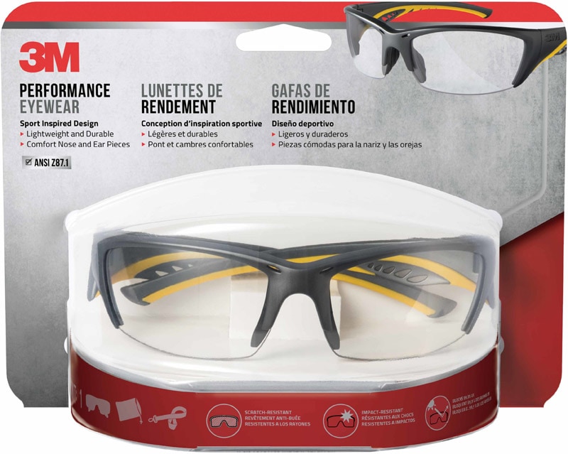 3M SAFETY GLASSES IR CLR