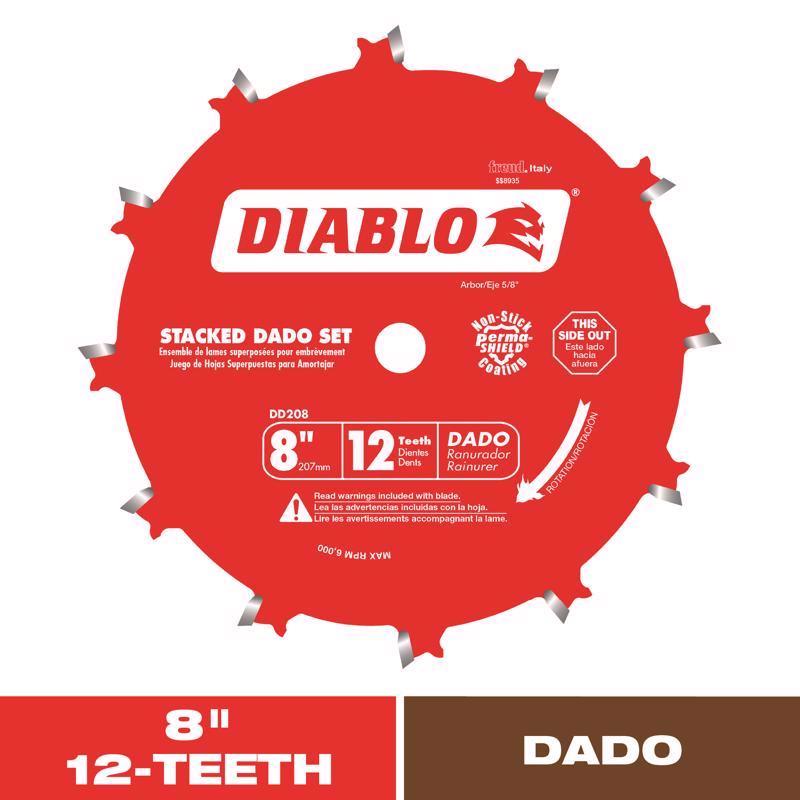 STCKD DADO BLD SET 8"12T