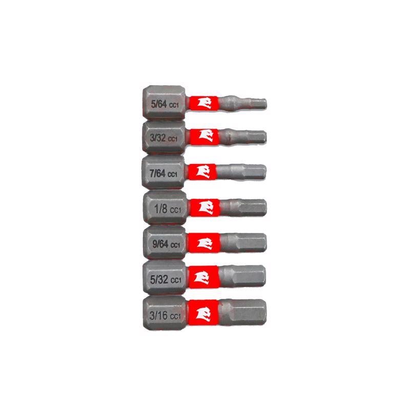 DRIVE BIT SET HEX 1" 7PC