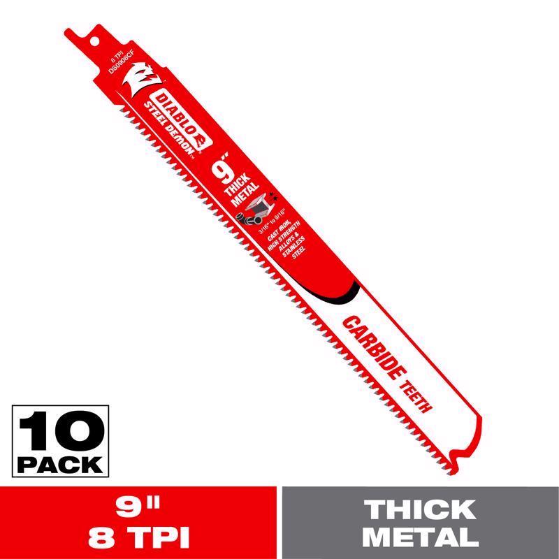 RECIP BLADE RED 8TPI 9"L