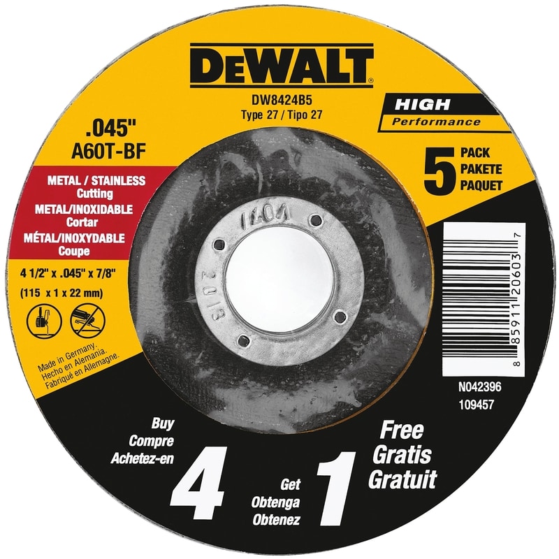 CUT OFF WHEEL 4-1/2" 5PC