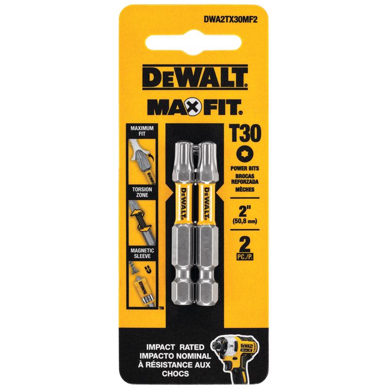 DW T30 BIT 2" 2PK