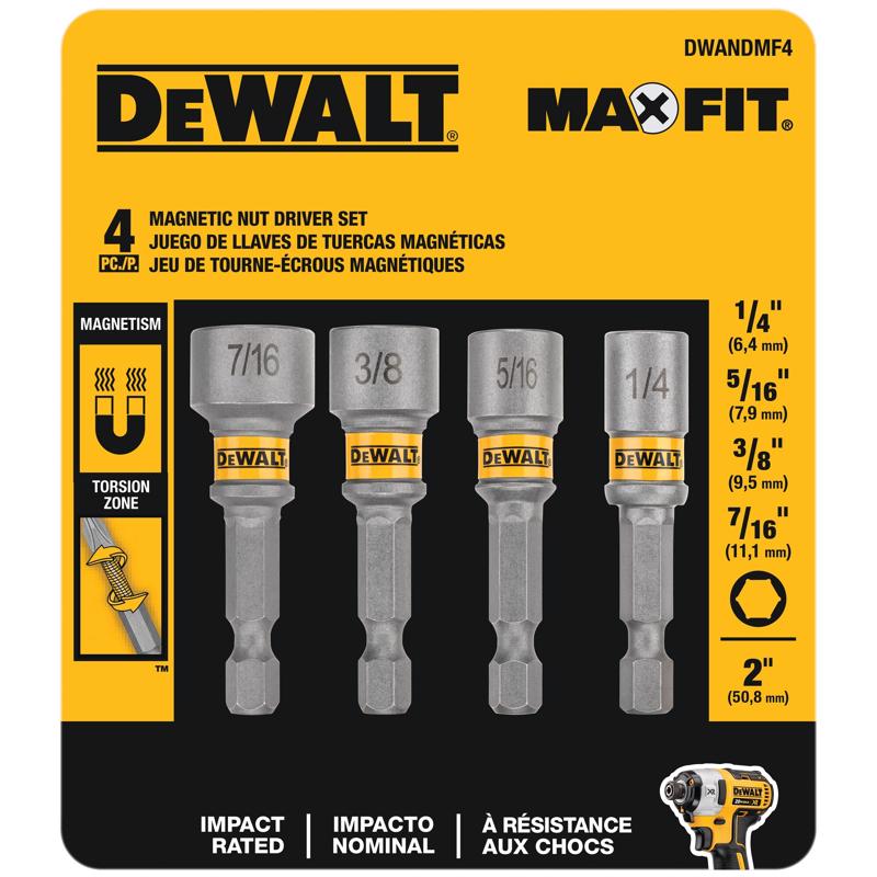 DW MAG NUT DRVR SET 4PC