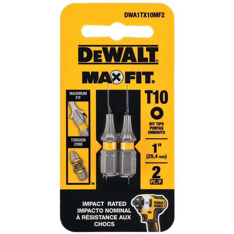 DW T10 BIT 1" 2PK