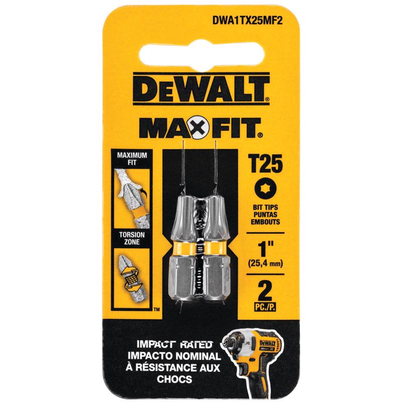 DW T25 BIT 1" 2PK