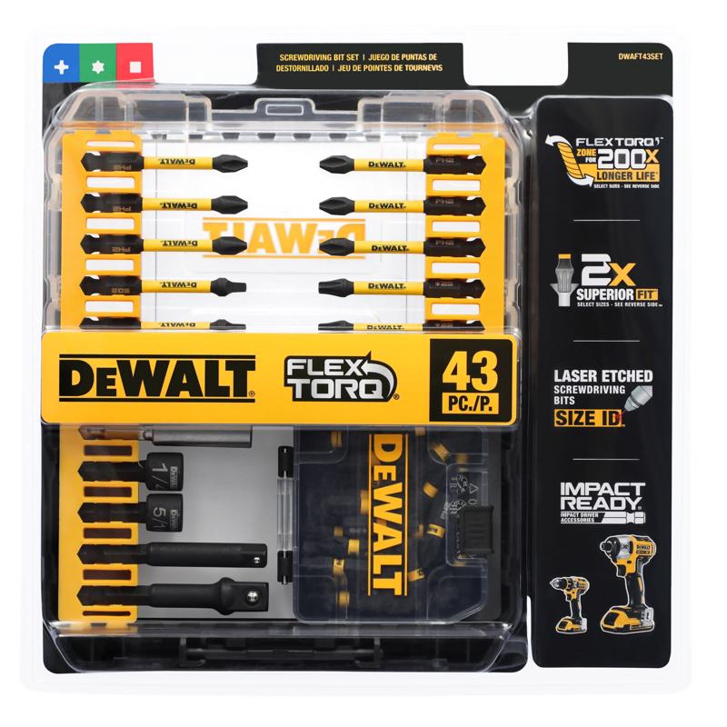 DW FTQ DRVR BIT SET 43PC