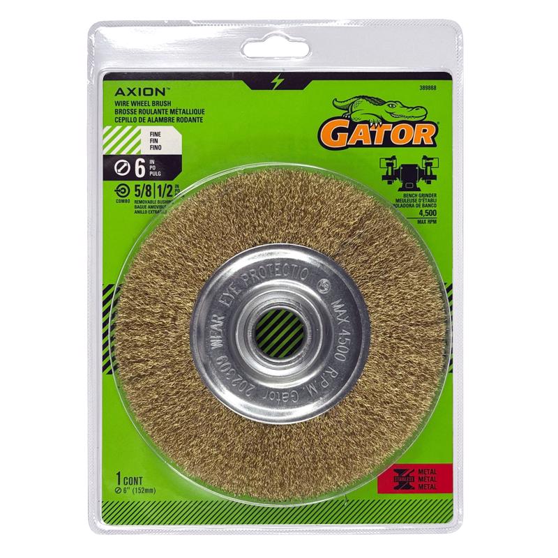 WIRE WHEEL BRUSH FINE 6"