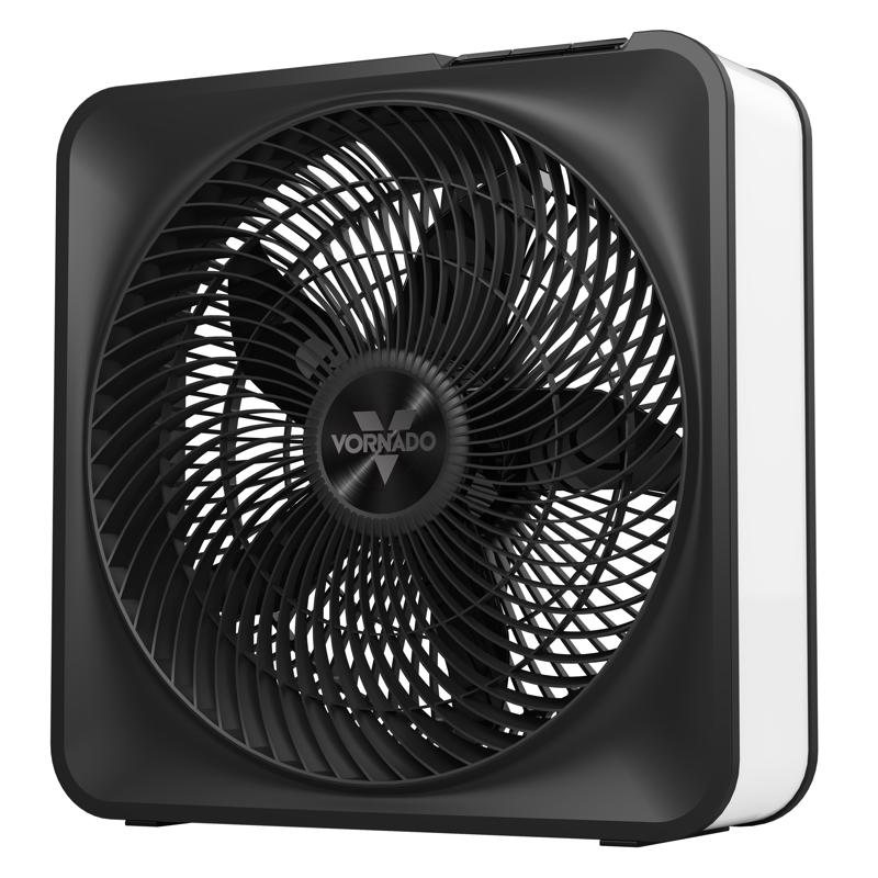BOX FAN 5SPED BLK/WHT 6"