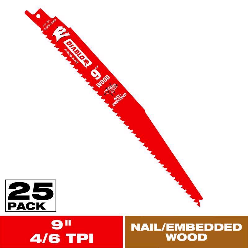 RECIP SW BLD 4/6TPI 9"