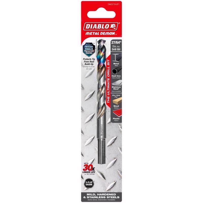 DRLL BT 3-FLT 27/64" 1PC