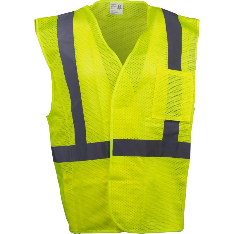 SFTY VEST PLYSTR MSH YLW