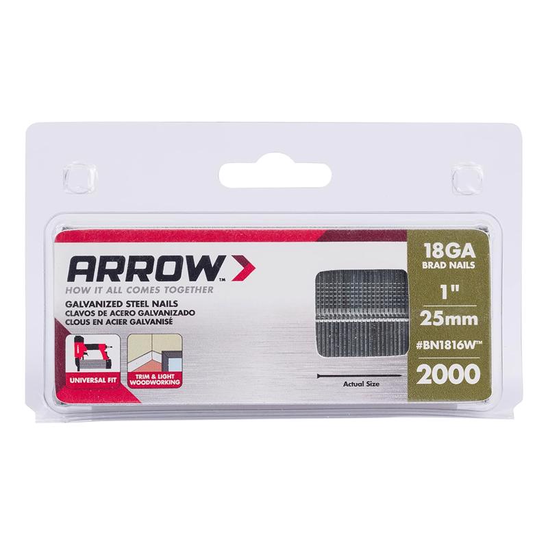 NAIL BRAD WHT 1" BX2000