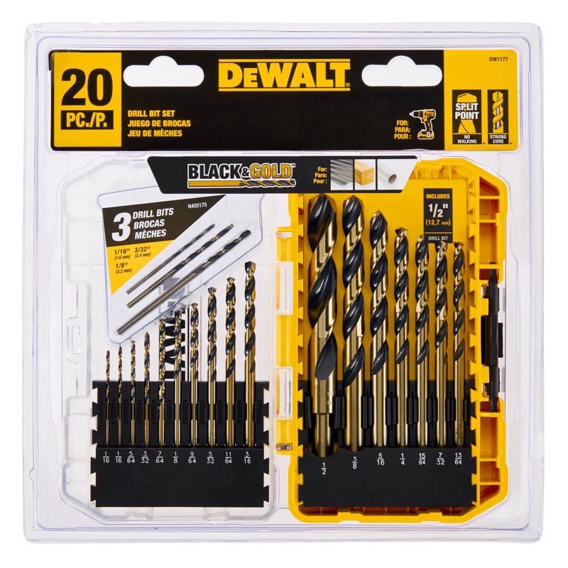 DW DRILL BLKGLD SET 20PC