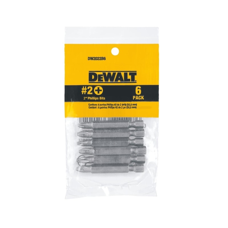 POWER BIT 2" PH#2 6PK DW