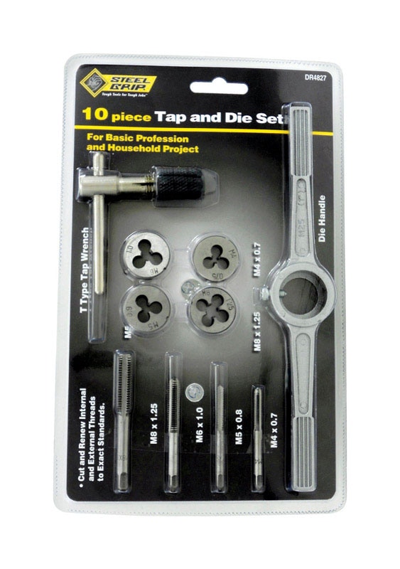 TAP & DIE SET (MM) 10PC