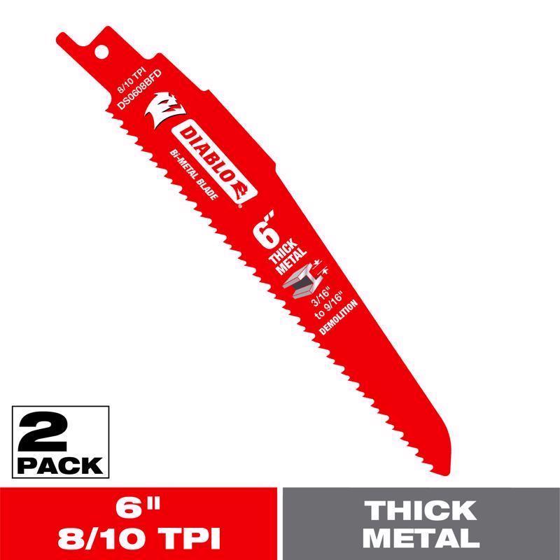 RECIP BLADE 6" 8/10T 2PK