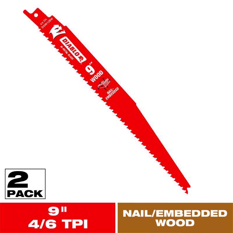 RECIP BLADE 9" 4/6TPI2PK