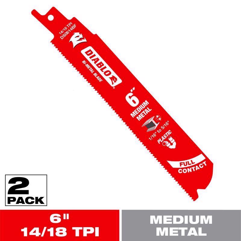 RECIP BLADE 6" 14/18T2PK