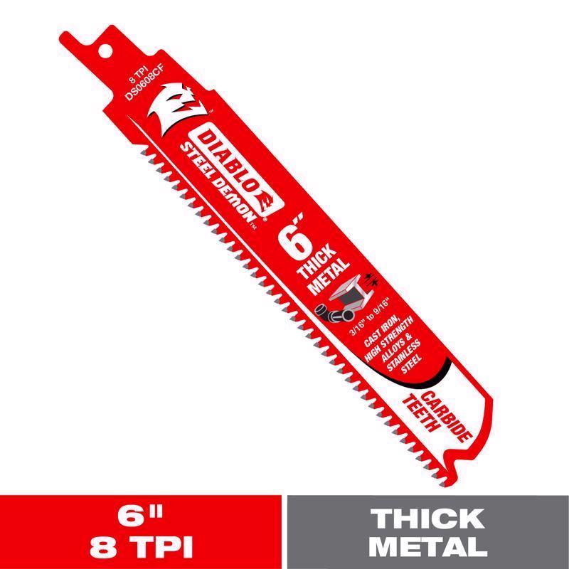 DIAB RECIP CARB 6" 8T