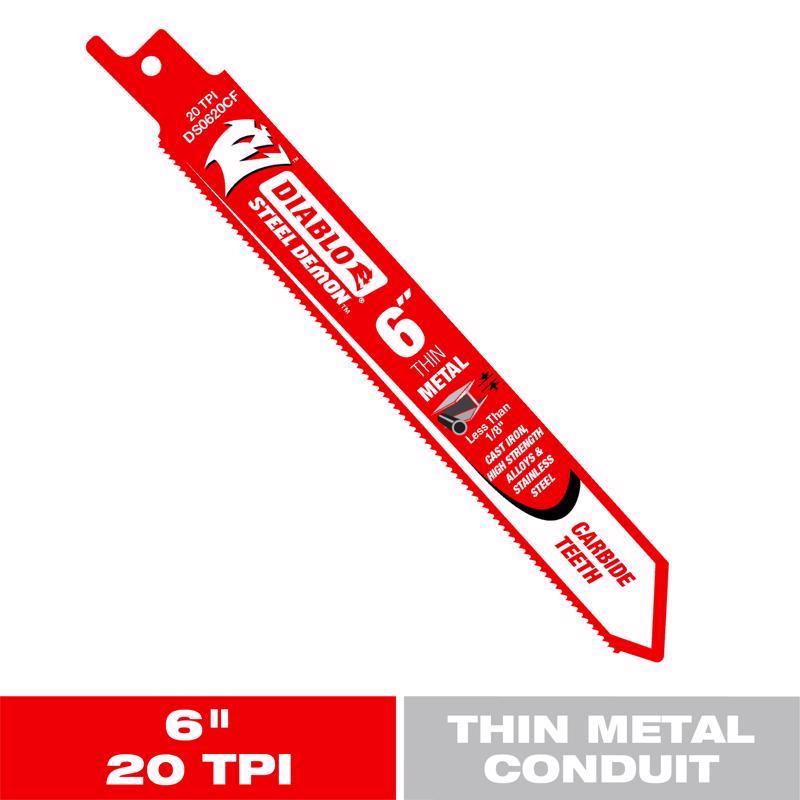 RECIP BLADE CARBDE 6"20T