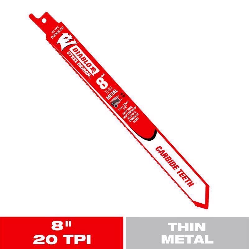 RECIP BLADE CARBDE 8"20T