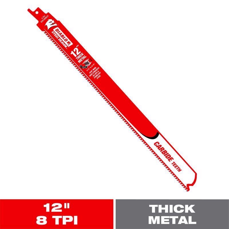 RECIP BLADE CARBDE 12"8T